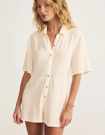 Z Supply Z Supply Marcell Button Up Romper