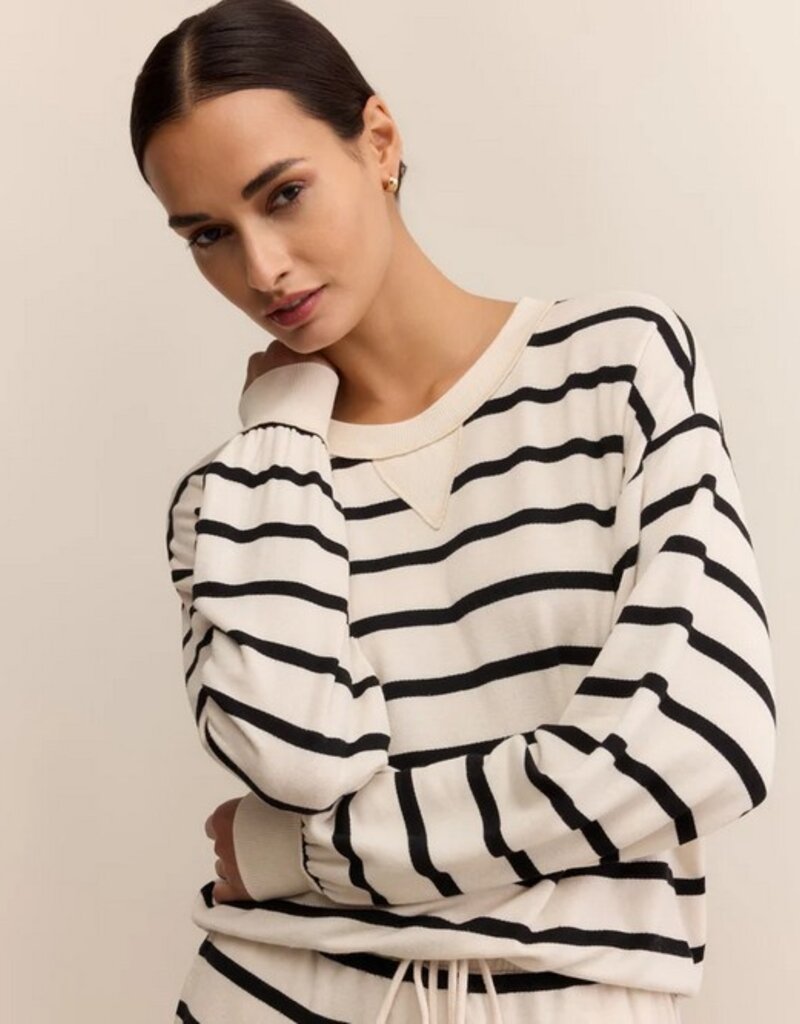 hollyann | Z Supply Stand Out Striped Sweatshirt - HOLLYANN