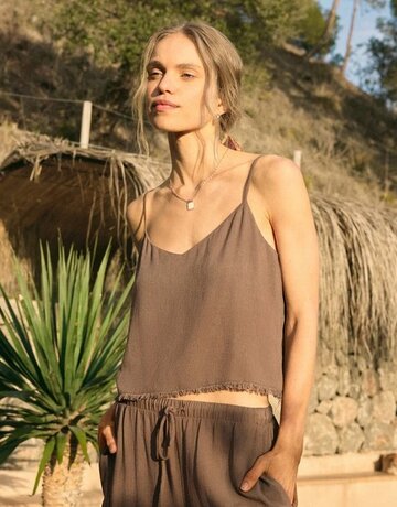 Z Supply Z Supply Sabel Cropped Linen Tank