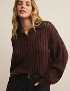 Z Supply Z Supply Looking Glass Crochet Polo Sweater