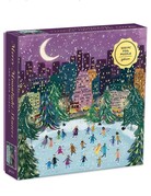 Chronicle Books Merry Moonlight Skaters Foil Puzzle (500 pc)