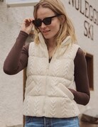 Marine Layer Marine Layer Alba Cable Knit Puffer Vest