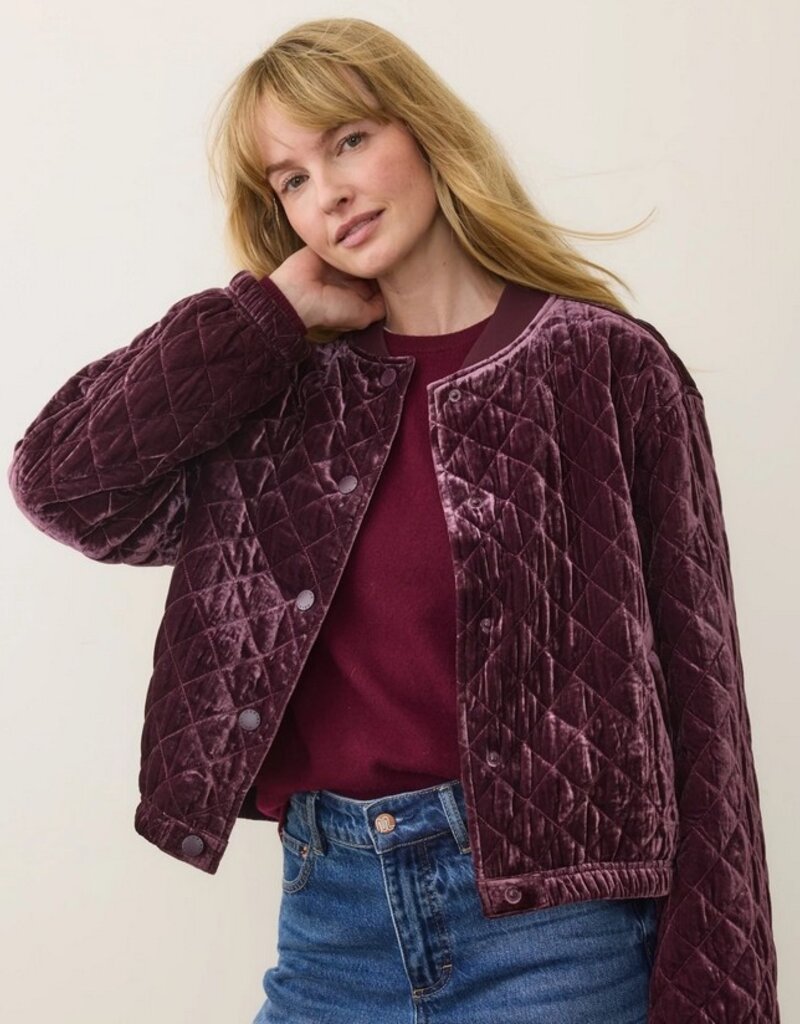 Marine Layer Marine Layer Anita Velvet Bomber Jacket