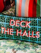 Furbish Studio DECK THE HALLS  Needlepoint Pillow