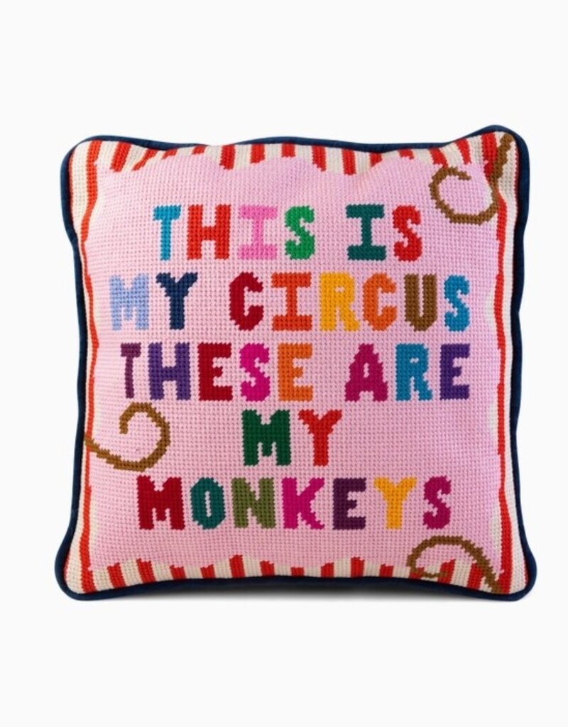 Furbish Studio MY CIRCUS Needlepoint Pillow