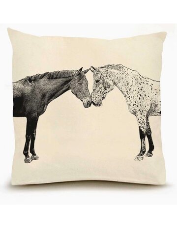 Eric & Christopher Eric & Christopher Kissing Horses Pillow
