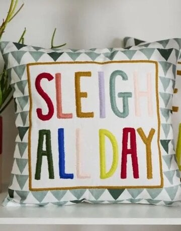 Accent Decor "Sleigh All Day"  Pillow