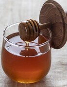 Be Home Be Home Teak & Glass Mini Honey Jar