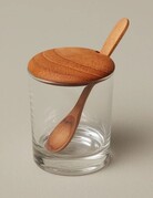 Be Home Be Home Teak & Glass Mini Salt Cellar w/Lid & Spoon