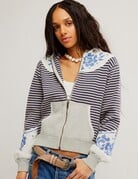 Free People Free People Lydia Zip-Up Hooded Jacket