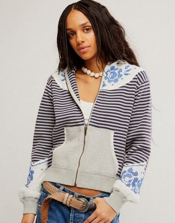 Free People Free People Lydia Zip-Up Hooded Jacket