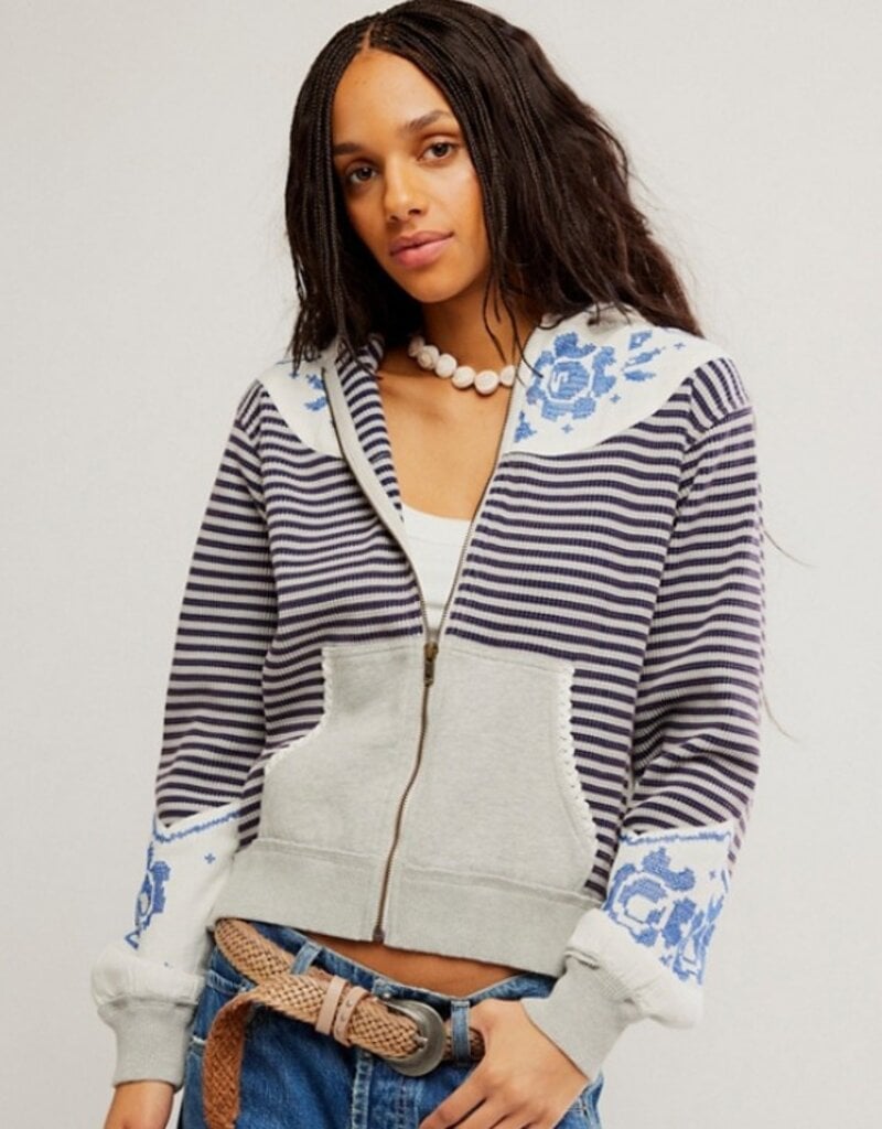 Free People Free People Lydia Zip-Up Hooded Jacket