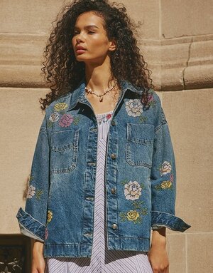 Free People Free People Madison City Embroidered Jacket