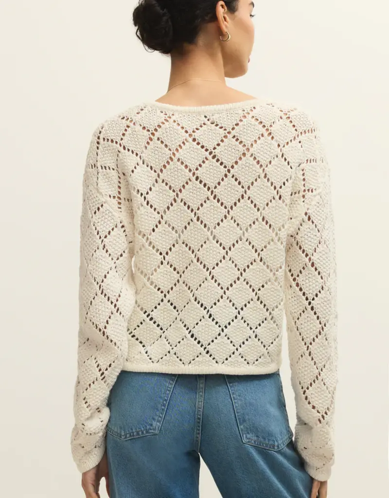 Z Supply Z Supply Hullen Diamond Crochet Sweater