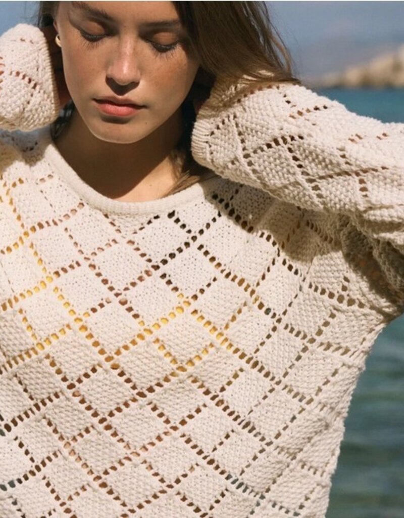 Z Supply Z Supply Hullen Diamond Crochet Sweater