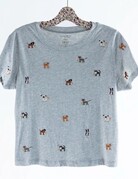 Natural Life Fave Little Things Embroidered Cats & Dogs Tee