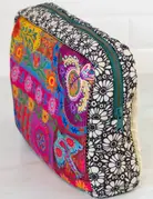 Natural Life Corduroy Embroidered LOVE Cosmetic Pouch