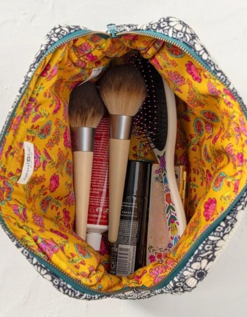 Natural Life Corduroy Embroidered LOVE Cosmetic Pouch