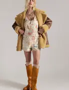 Free People Free People Ziggy Printed Shortalls