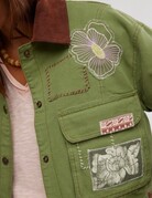 Free People Free People Martha Workwear Appliques Crop Jacket