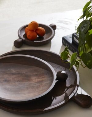 Accent Decor Brownwood Tray