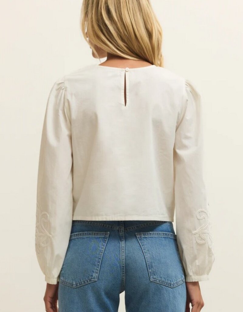 Z Supply Z Supply Tatiana Embroidered Crop Top