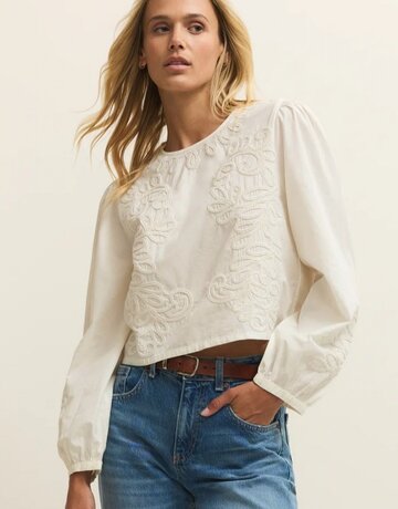 Z Supply Z Supply Tatiana Embroidered Crop Top