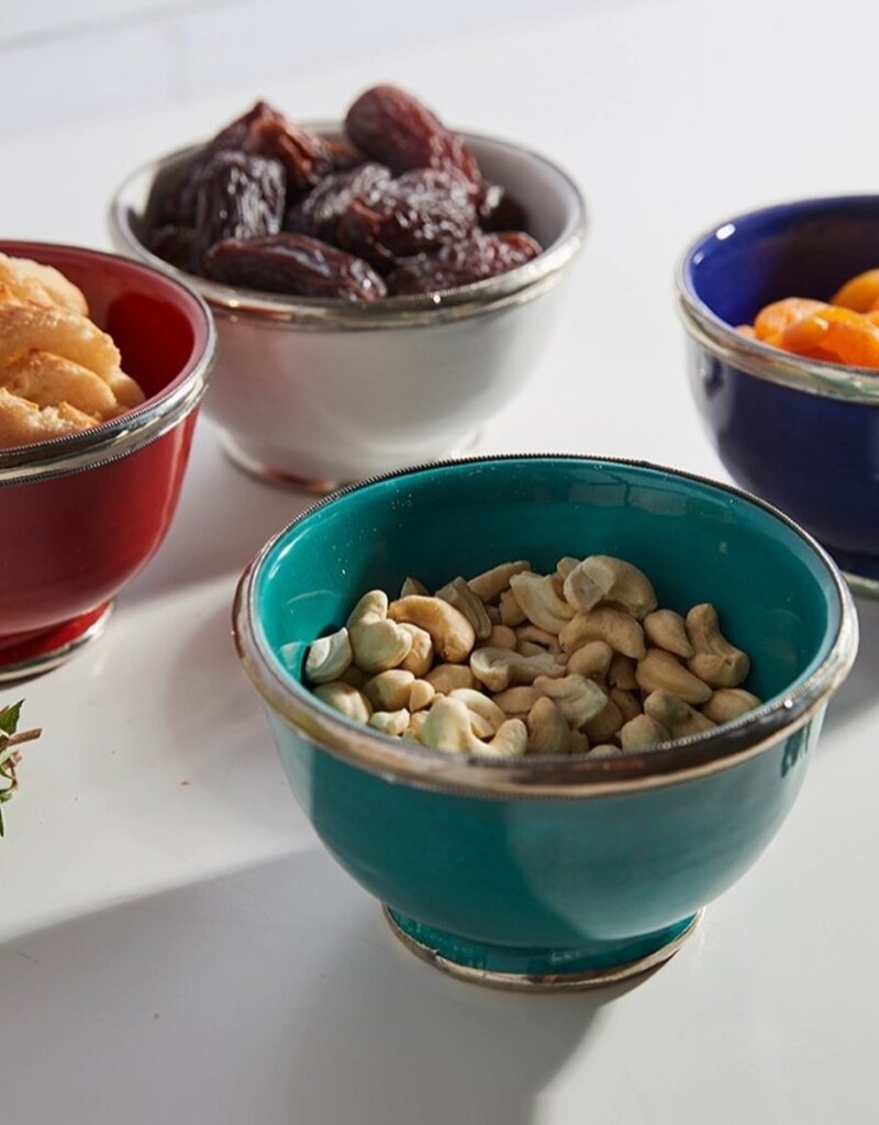 Verve Culture Moroccan Glazed Bowl with Berber Silver Trim