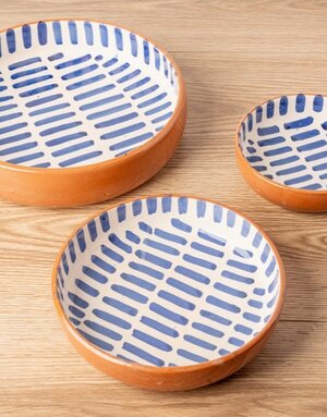 Verve Culture Verve Culture Moroccan Blue Stripe Dish