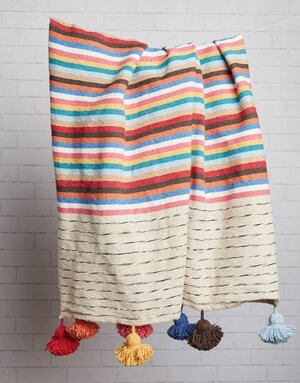 Verve Culture Moroccan Tassel Blanket