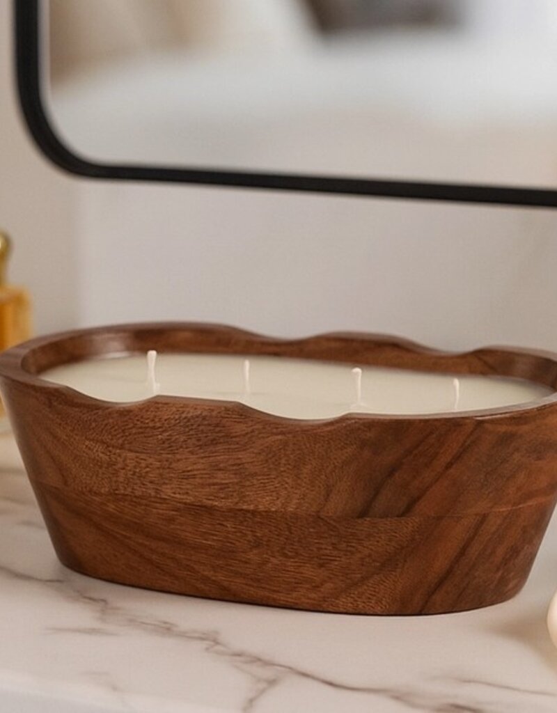 Sagebrook Home Sagebrook Wood Bowl Candle