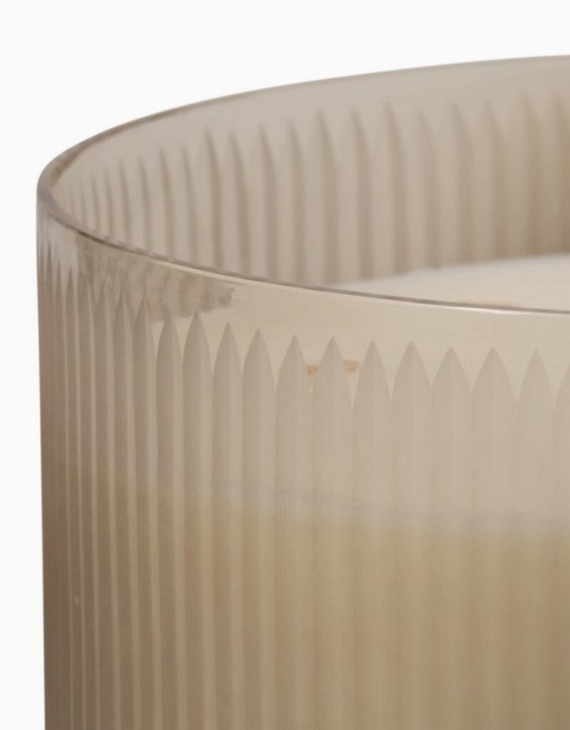 Sagebrook Home Sagebrook Wood & Ivory Glass Candle
