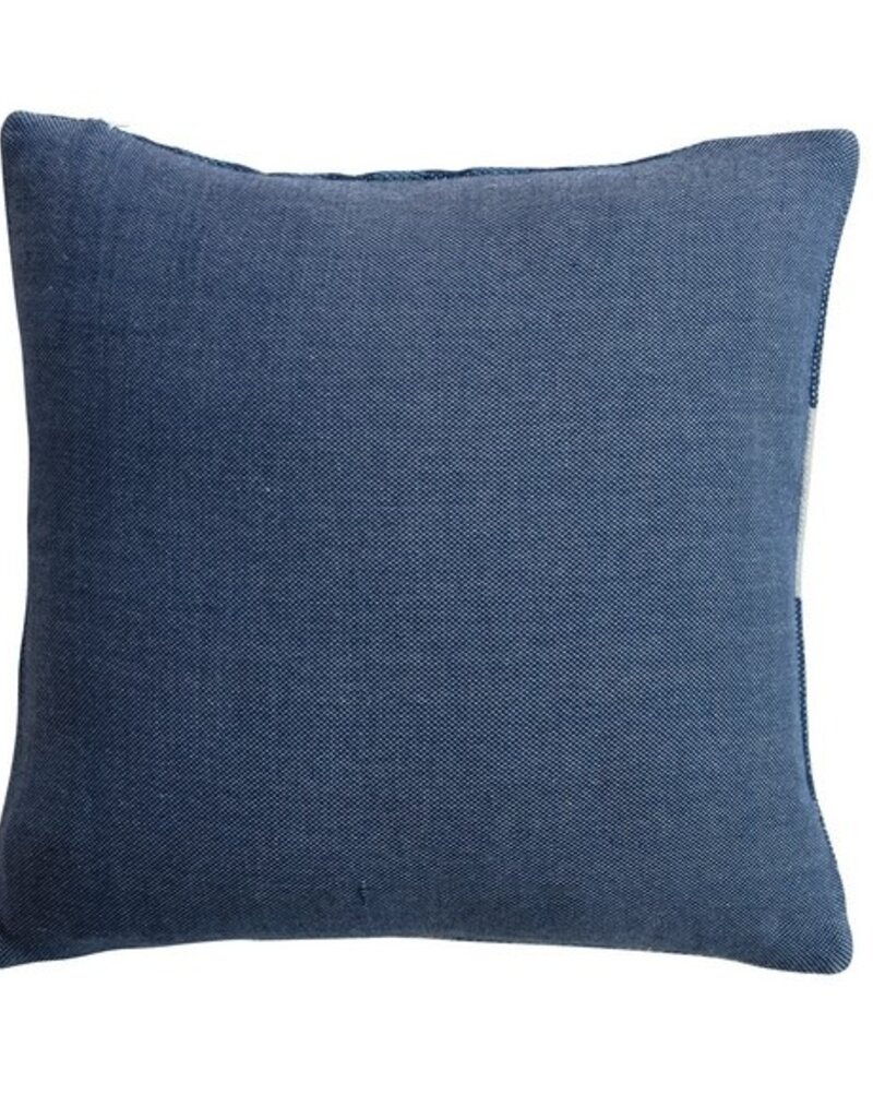 Creative Co-op Embroidered & Striped Pillow