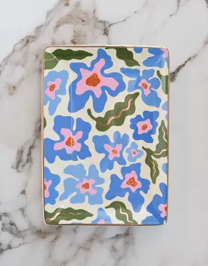 Idlewild Stationary Trippy Daisies Trinket Dish