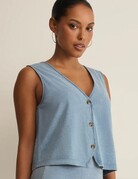 Z Supply Z Supply Noelle Jersey Denim Top