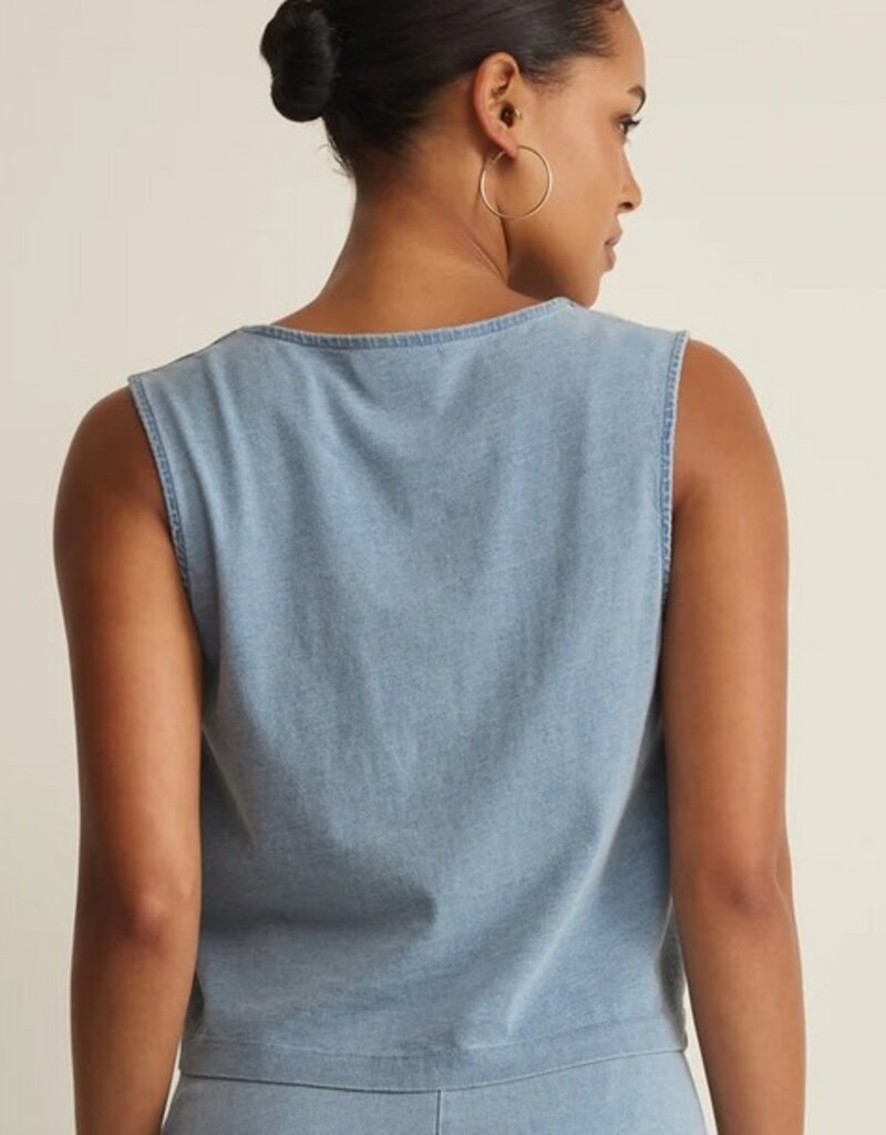 Z Supply Z Supply Noelle Jersey Denim Top