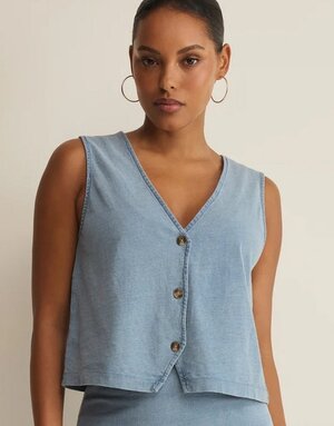 Z Supply Z Supply Noelle Jersey Denim Top