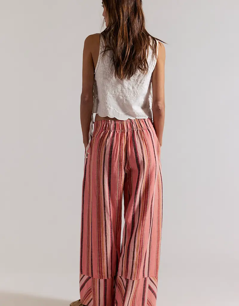 Free People Free People Days End Solar Linen Stripe Pant