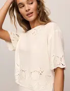 Z Supply Z Supply Daya Embroidered Linen Top