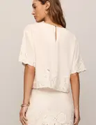 Z Supply Z Supply Daya Embroidered Linen Top