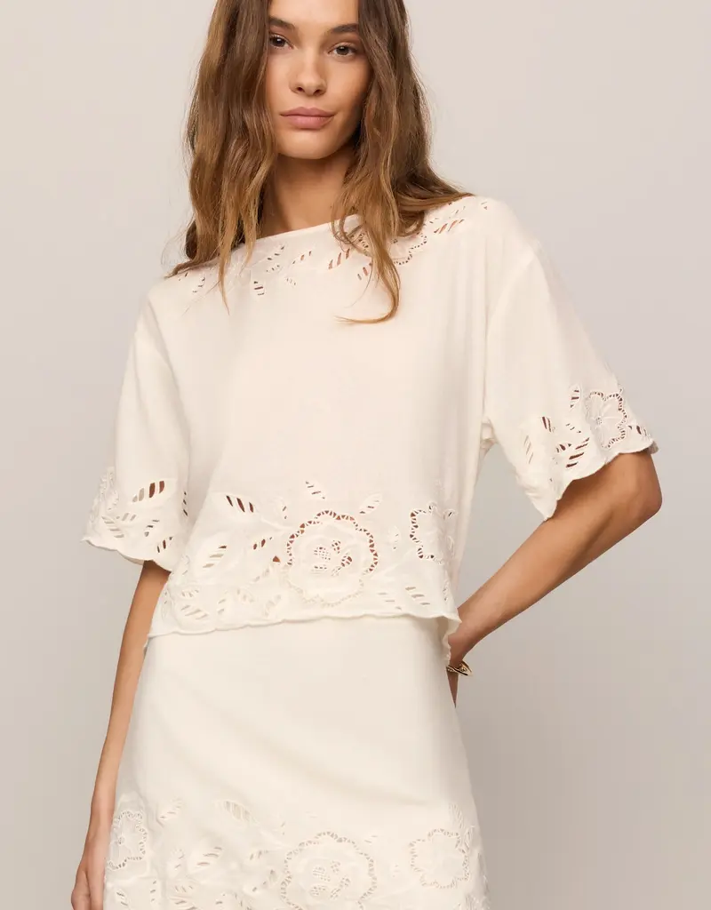 Z Supply Z Supply Daya Embroidered Linen Top