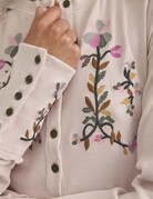 Free People Free People Fleur Embroidered Cuff Top