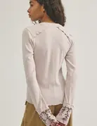 Free People Free People Fleur Embroidered Cuff Top