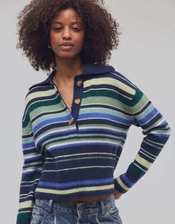 Free People Free People Trading Up Stripe Sweater