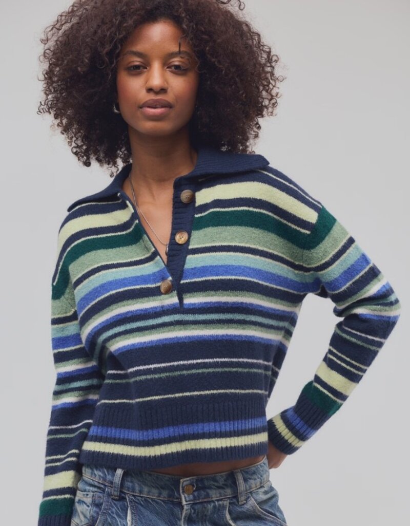 Free People Free People Trading Up Stripe Sweater
