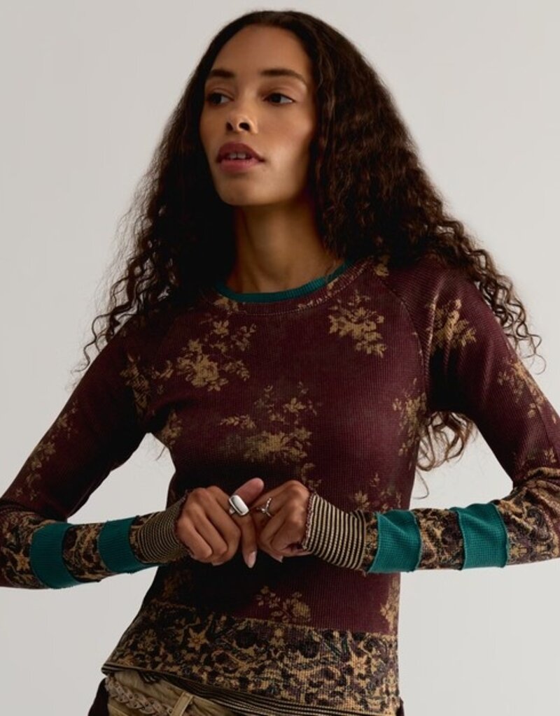 Free People Free People Easy Does It Printed Tee