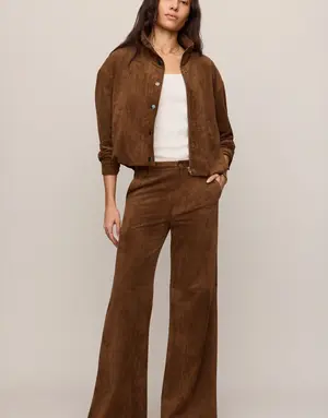 Z Supply Z Supply Cecile Faux Suede Wide Leg Pant