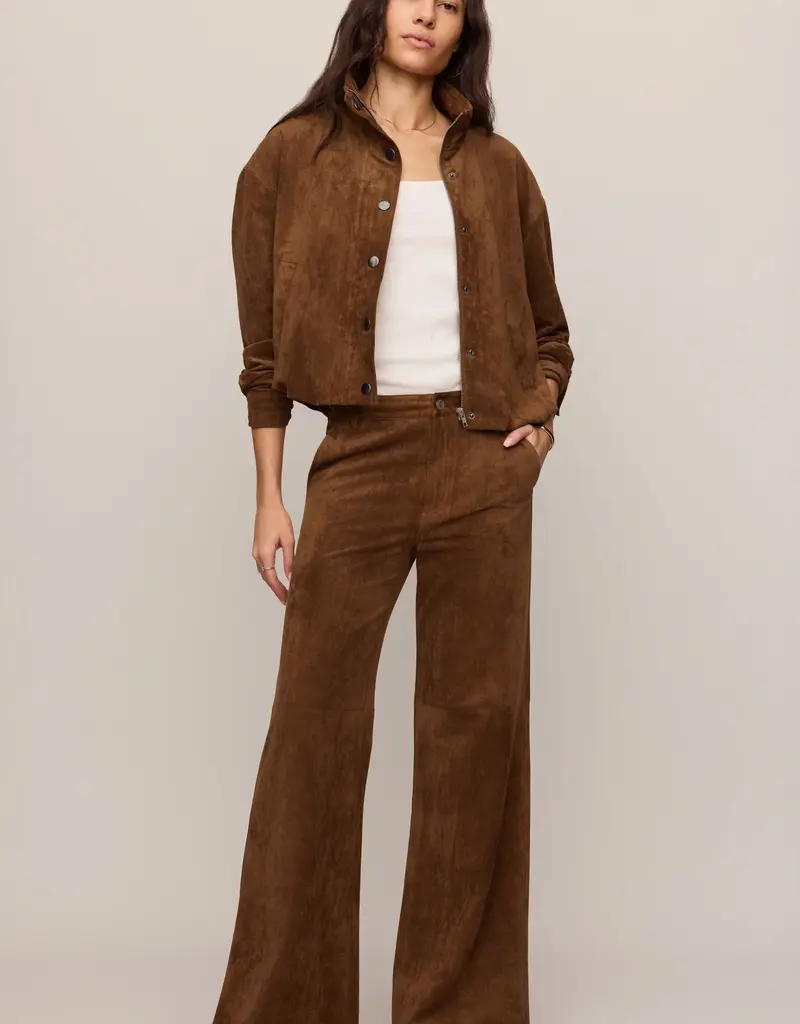 Z Supply Z Supply Cecile Faux Suede Wide Leg Pant