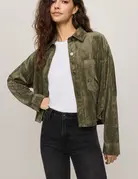 Z Supply Z Supply All Day Cropped Suede Jacket
