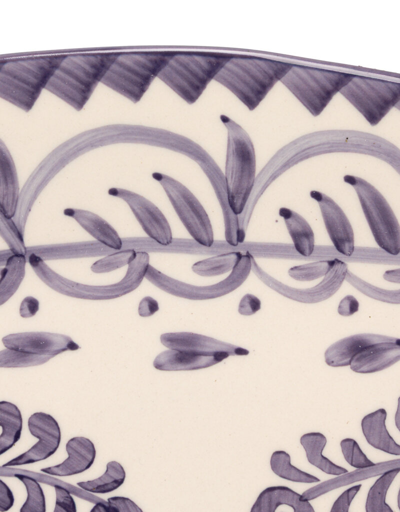 Creative Co-op Botanical Hand-Painted Platter